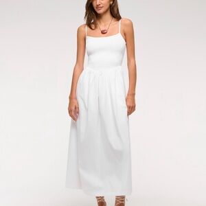 Abercrombie & Fitch White Midi Dress